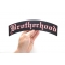 Large Brotherhood Top Rocker Vest Back Patch | Embroidered Patches Brotherhood Patch, Military Saying Patches shown on hand for size comparison