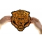 Large Orange Tiger Back Patch | Embroidered Patches Tiger Patch, Large Animal Patches for Jackets shown on hand for size comparison