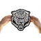 Large White Baron Tiger Patch | Embroidered Patches Tiger Patch, Large Animal Patches for Jackets shown on hand for size comparison