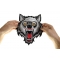Wolf Patch, Large Animal Patches for Jackets shown on hand for size comparison