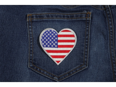 Love USA Heart Patch | Embroidered Patches