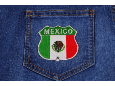 Mexico Shield Flag Patch | Embroidered Patches Mexico Shield Flag Patch | Embroidered Patches