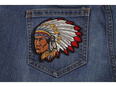 Native American Indian Head Dress Patch
