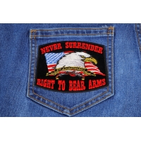Never Surrender Black 2nd Amendment Patch | US Military Veteran Patches Never Surrender Black 2nd Amendment Patch | US Military Veteran Patches