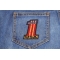 Number 1 USA Vintage Flag and Stars Patch shown on jeans