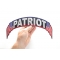 Patriot US Flag Rocker Patch | Embroidered Patches Patriot Patch, US Flag Large Rocker Patch shown on hand for size comparison