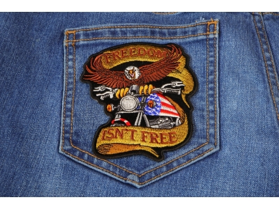 Patriotic Eagle Biker Small Patch Freedom Isn't Free