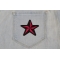 Pink Star Patch | Embroidered Patches Pink Star Patch shown on jeans