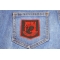 POW MIA Patch Black Red | US Military Veteran Patches POW MIA Patch Black Red shown on jeans