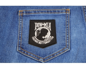 POW MIA Patch Black White | US Military Veteran Patches