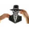 Preacher Skull Large Patch Preacher Skull Tall Hat Patch, Large Skull Patches for Biker Jackets shown on hand for size comparison