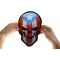 Puerto Rican Large Skull Back Patch With Puerto Rico Flag Colors Puerto Rico Flag Skull Patch, Large Skull Patches for Back of Jackets shown on hand for size comparison