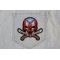 Puerto Rican Skull With Machetes Patch shown on jeans