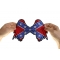 Rebel Flag Angel Wings Patch, Large Ladies Back Patches for Jackets shown on hand for size comparison