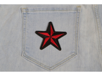 Red Black Star Patch | Embroidered Patches