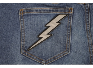 Reflective Lightning Bolt Left Patch | Embroidered Patches