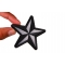 Reflective Nautical Star Novelty Iron on Patch shown on hand for size comparison