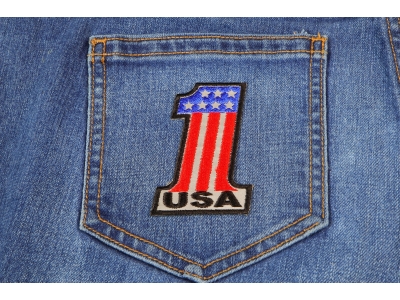 Reflective No 1 USA Patch | Embroidered Patches