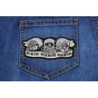 See No Evil Speak No Evil Hear No Evil Skull Patch See No Evil Speak No Evil Hear No Evil Skull Patch