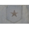 Silver Star Patch | Embroidered Patches Silver Star Patch shown on jeans
