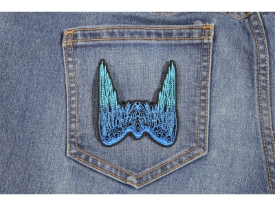 Small Angel Wings Patch Blue | Embroidered Patches
