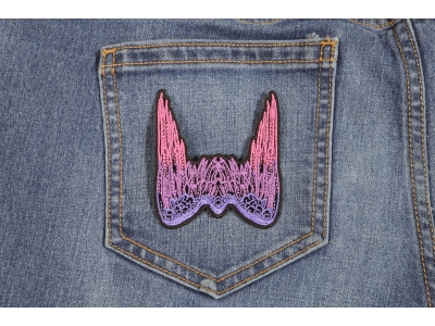 Small Angel Wings Patch Pink | Embroidered Patches