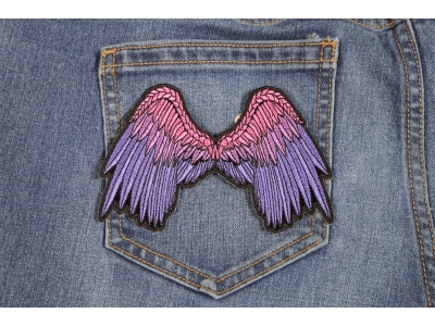 Small Beautiful Angel Wings Pink Patch | Embroidered Patches