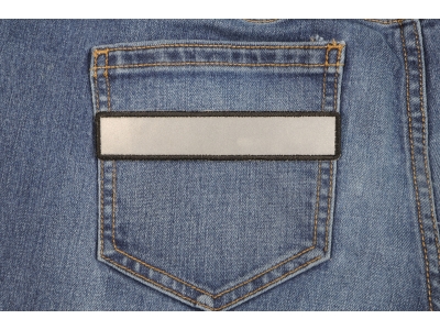 Small Reflective 5 Inch Strip Patch | Embroidered Biker Patches