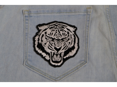 Small White Baron Tiger Patch | Embroidered Patches