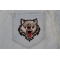 Small Wolf Patch | Embroidered Patches Wolf Patch for Jackets shown on jeans