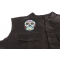 Sugar Skull Blue Patch Sugar Skull Patch, Skull Patches shown on leather vest