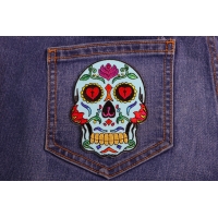 Sugar Skull Blue Patch