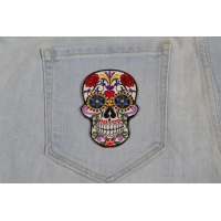 Sugar Skull Iron On Patch