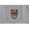 Sugar Skull Patch shown on jeans