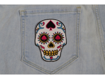 Sugar Skull Spades Small Patch