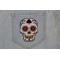 Sugar Skull Spades Small Patch Sugar Skull Patch shown on jeans