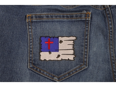 Tattered Christian Flag Patch