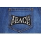 Teach Peace Patch | Embroidered Patches Teach Peace Novelty Iron on Patch shown on jeans