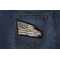 Thin Yellow Line American Tattered Flag Patch shown on jeans