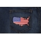 Unites States Map With US Flag Patch | Embroidered Patches Unites States Map With US Flag Patch shown on jeans