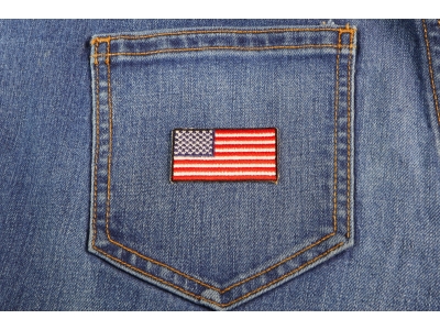 US Flag Patch Black Border 2 Inch