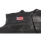 US Flag Patch White Border 2 Inch US Flag Patch White Border 2 Inch - 2x1.1 inch. Embroidered Iron on Patch shown on leather vest