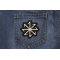 Vehmic Court Seal Punishment Patch shown on jeans