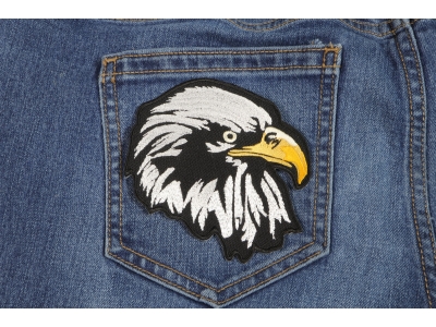 White Eagle Facing Right Patch | Embroidered Patches
