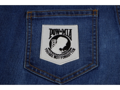 White POW MIA Patch | US Military Veteran Patches