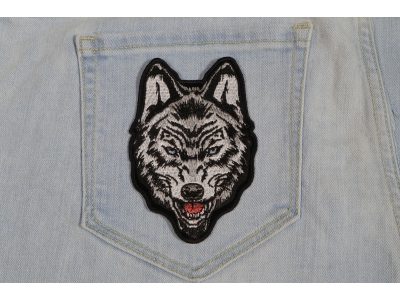 Wolf Small Iron on Patch