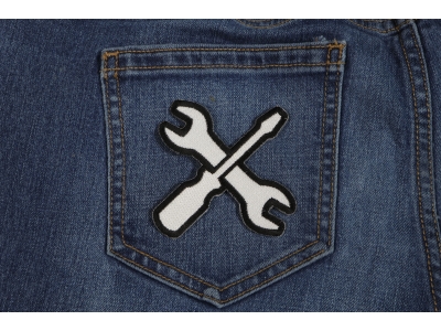 Wrench and Screwdriver Iron on Patch