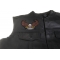 Brown Eagle Small Patch - 4.5x3 inch. Embroidered Iron on Patch shown on leather vest