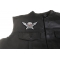 Robot Skull Small Patch Robot Skull Patch, Skull Patches shown on leather vest