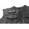 Biker Mode On Patch - 3.5x2 inch. Embroidered Iron on Patch shown on leather vest
